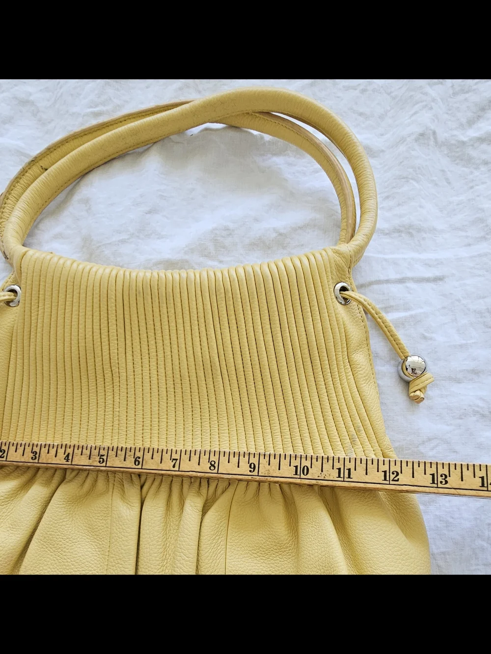 Bodhi Yellow Gathered Bag with Shoulder Strap - Picture 10 of 12